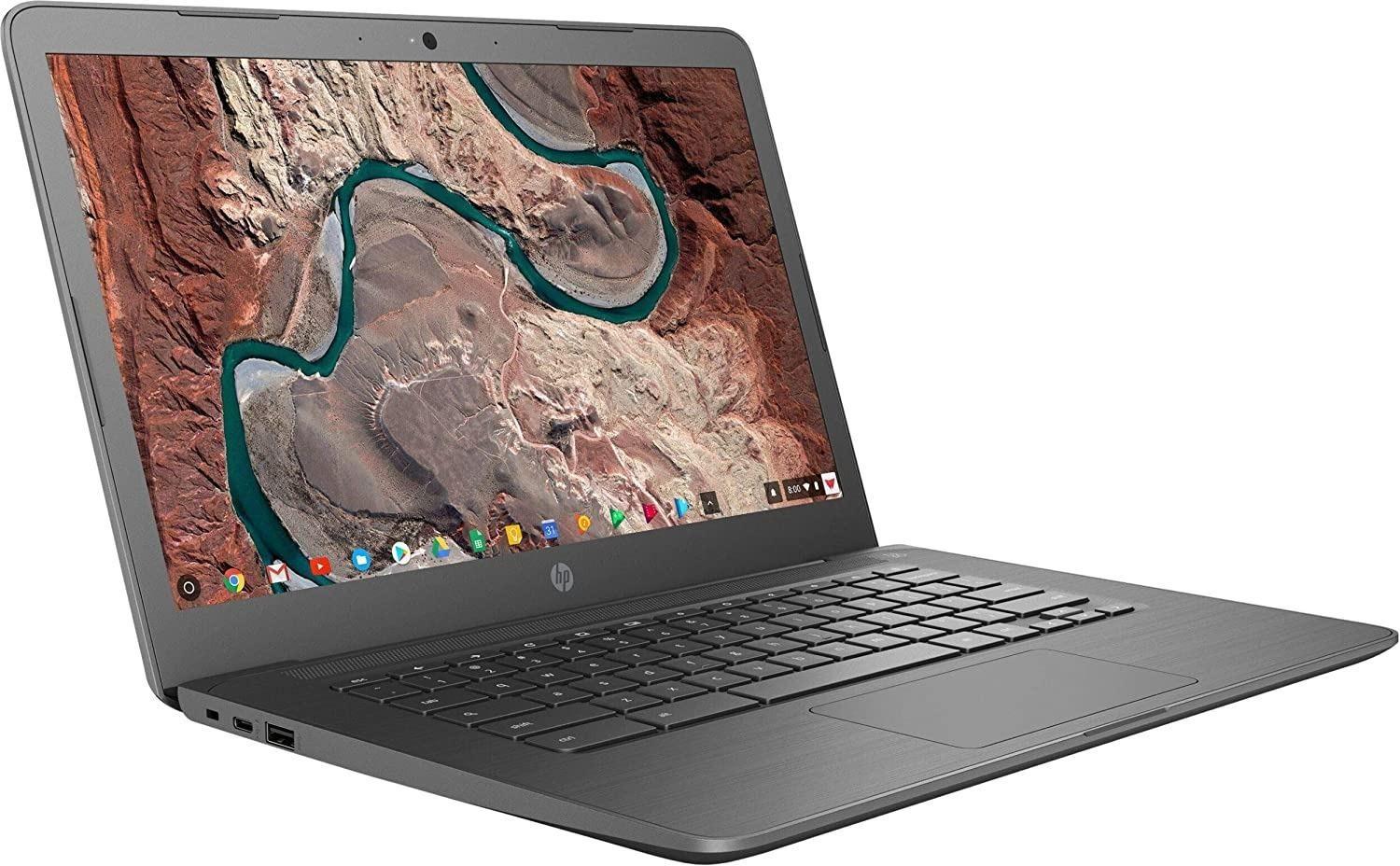 HP Chromebook (TPN‑Q216) – Student and Everyday 14 Inch Chromebook, AMD A4‑9120C Radeon R4, 4GB RAM, 32GB eMMC, ChromeOS – Refurbished Acceptable Condition Laptop HP