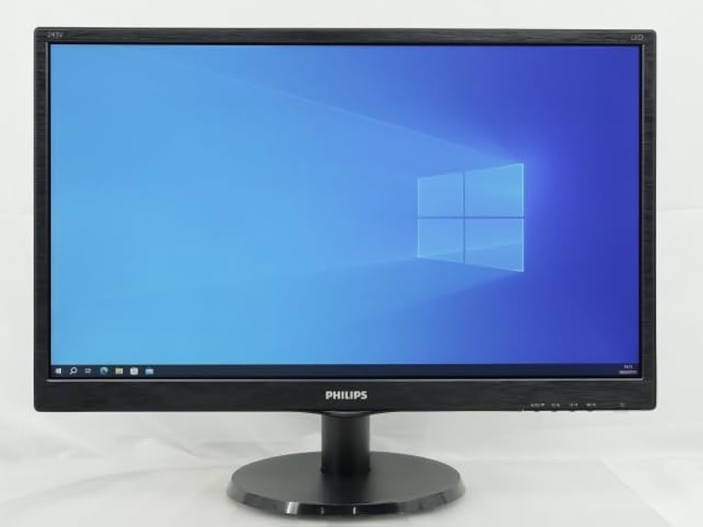 Philips 243V5Q – 24” Full HD LED Monitor | 1920x1080 | VGA | DVI | DisplayPort – Refurbished Good Condition