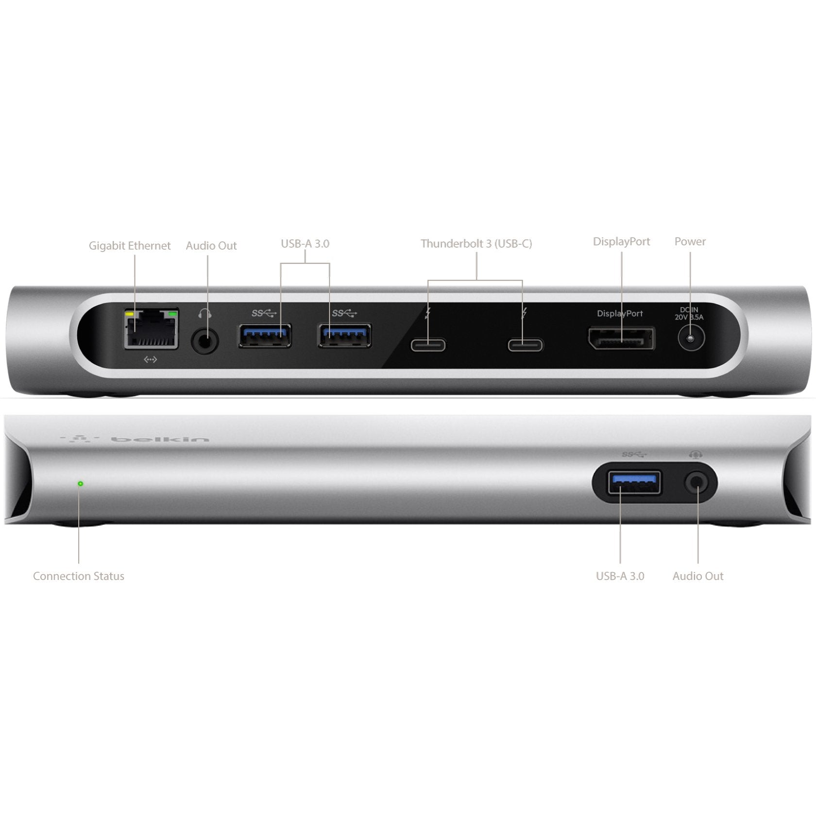 Belkin Thunderbolt 3 Express Dock F4U095 – Premium Docking Station with Dual 4K Display Support | Refurbished Excellent Condition Peripheral Belkin