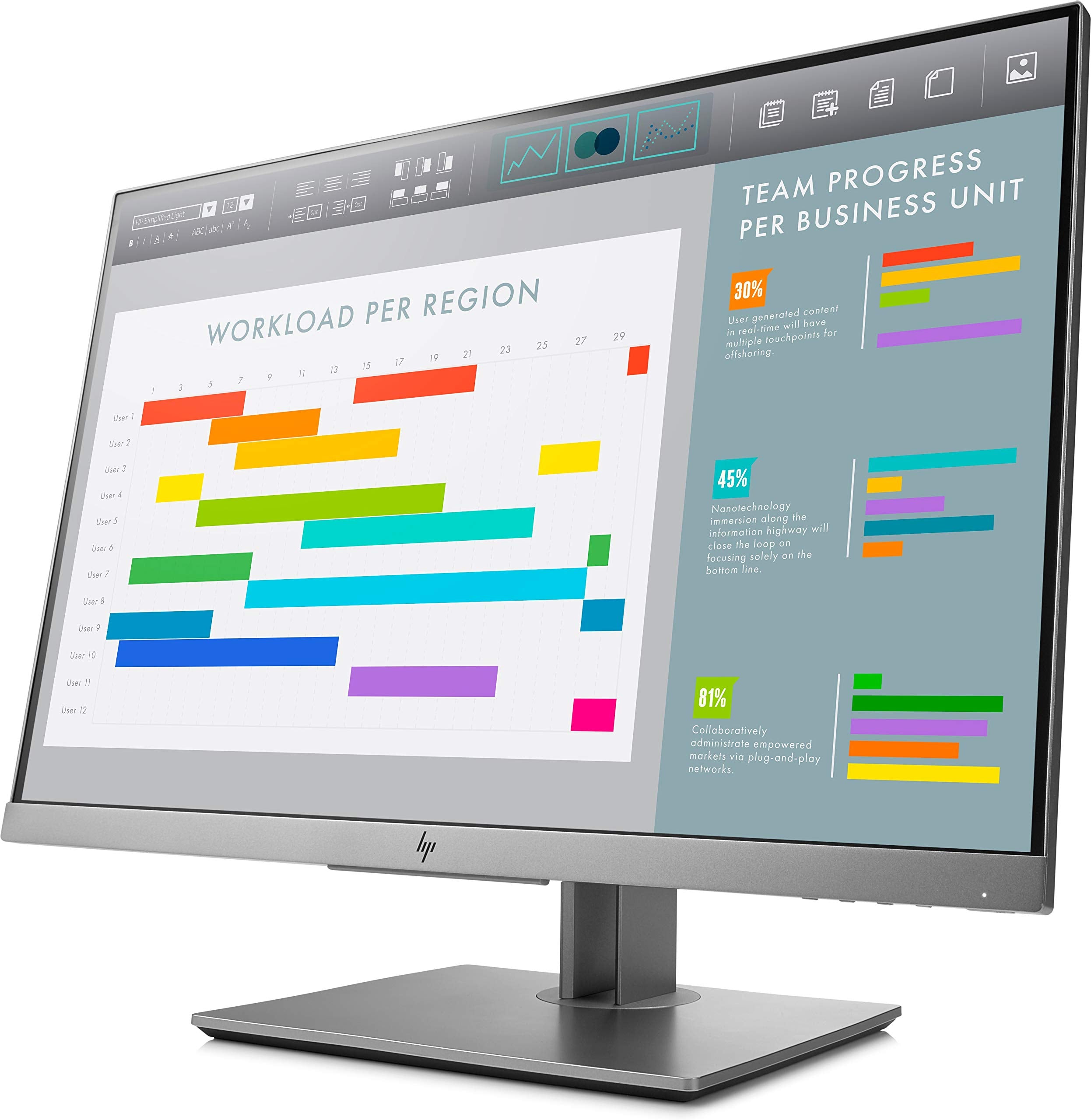HP 243i – Business and Everyday 24 Inch IPS Monitor, Full HD 1920 × 1080 – Refurbished Good Condition