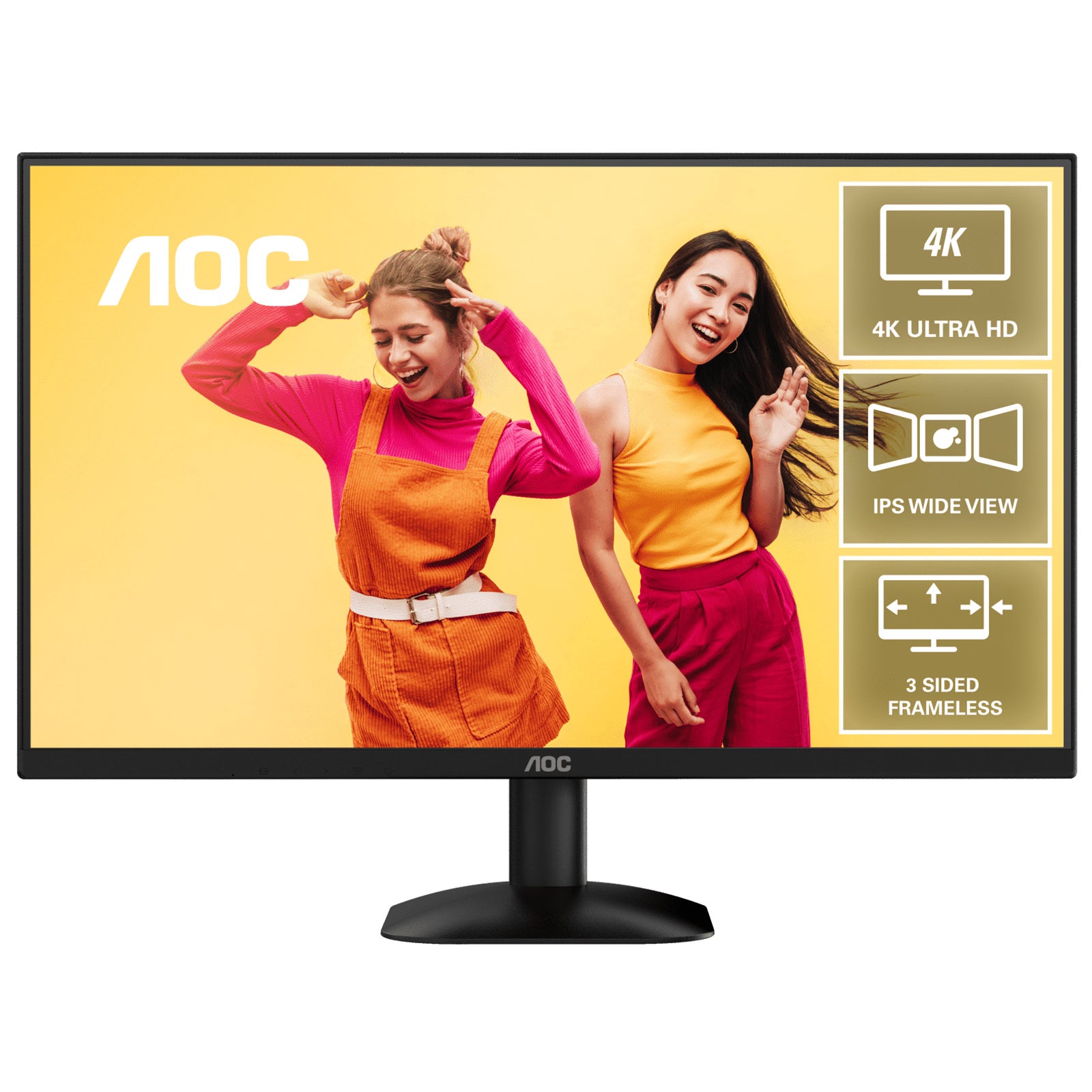 AOC U27B35 – 27” 4K UHD IPS Monitor, HDMI & DisplayPort, HDR10, 95% DCI-P3 – 3-Year Warranty – Brand New Monitor - Brand New AOC