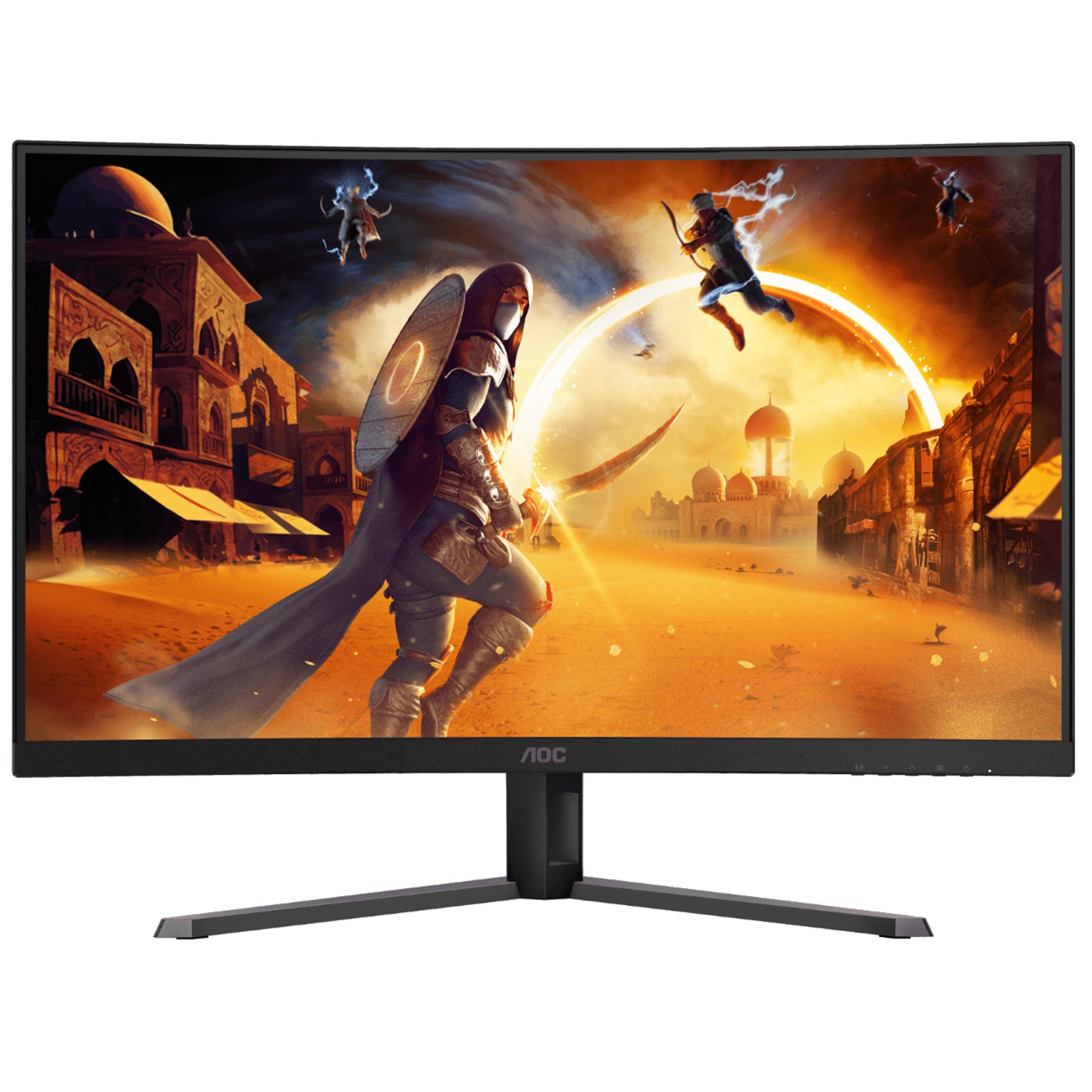 AOC CQ32G4E – 32” QHD Curved Gaming Monitor, 2560x1440 Resolution, 180Hz Refresh Rate, 0.5ms Response, HDMI, DisplayPort, VGA – 3-Year Warranty Gaming Monitor - Brand New AOC