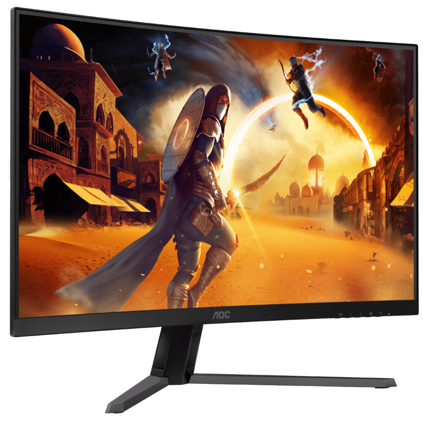 AOC CQ32G4E – 32” QHD Curved Gaming Monitor, 2560x1440 Resolution, 180Hz Refresh Rate, 0.5ms Response, HDMI, DisplayPort, VGA – 3-Year Warranty Gaming Monitor - Brand New AOC