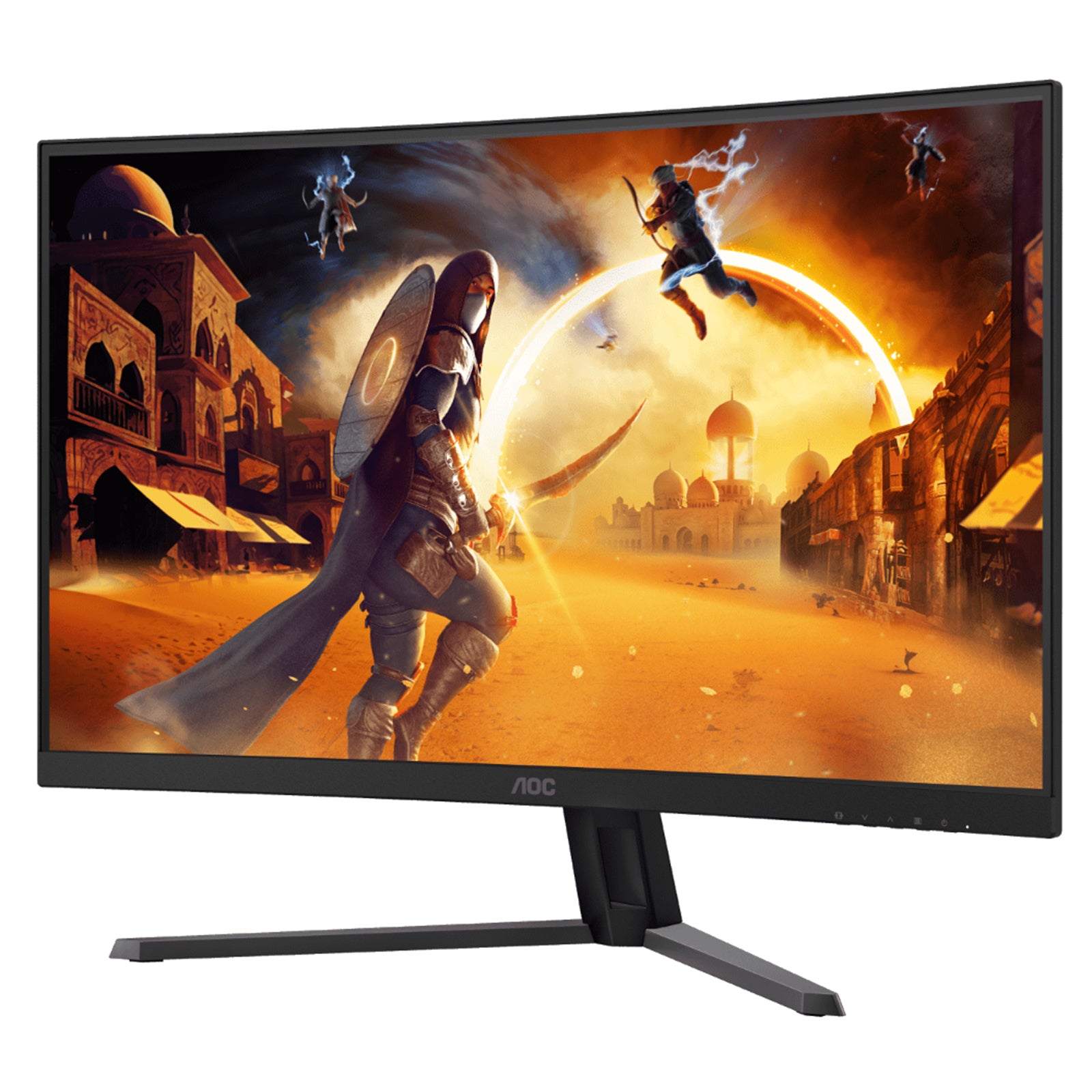 AOC CQ32G4E – 32” QHD Curved Gaming Monitor, 2560x1440 Resolution, 180Hz Refresh Rate, 0.5ms Response, HDMI, DisplayPort, VGA – 3-Year Warranty Gaming Monitor - Brand New AOC