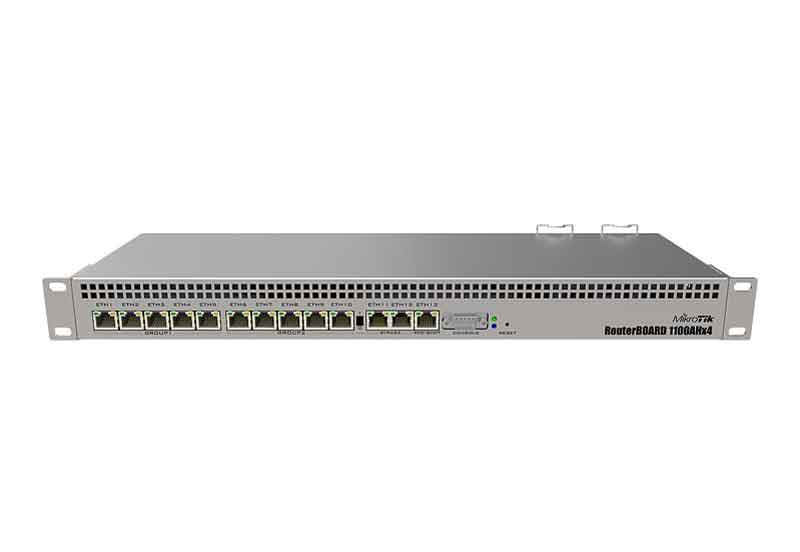 MikroTik RB1100AHX4 Enterprise Router, 13 Gigabit Ports, Dual PSU – Refurbished Excellent Condition