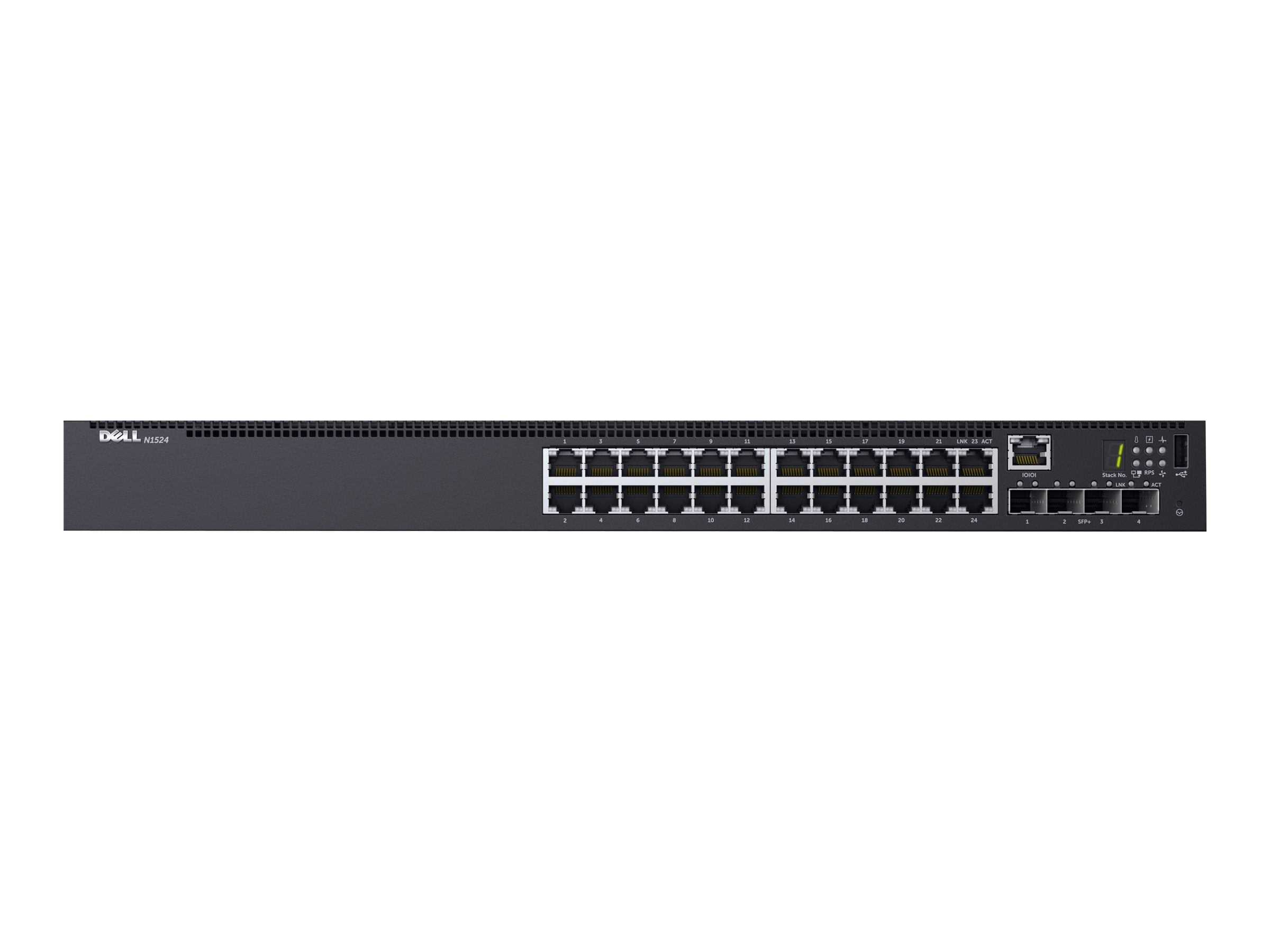 Dell PowerSwitch N1524 – 24-Port Gigabit Managed Switch with 4 x 10GbE SFP+ Uplinks – Refurbished Excellent Condition Peripheral Dell