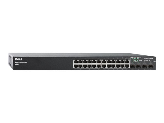 Dell PowerConnect 6224 Managed Gigabit Switch, 24-Port, Layer 3 – Refurbished Excellent Condition