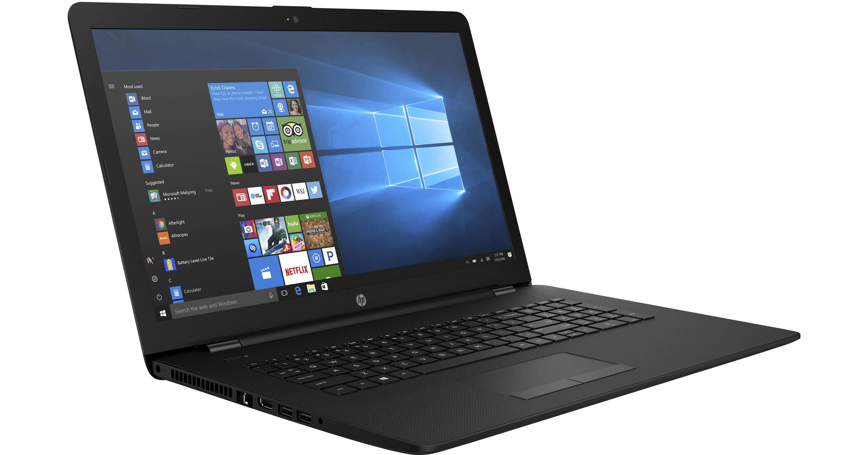 HP 17 (17‑bs037d) Everyday Laptop – 17.3” Display, Intel Core i3‑6006U, 8GB RAM, 256GB SSD, Windows 11 Laptop HP