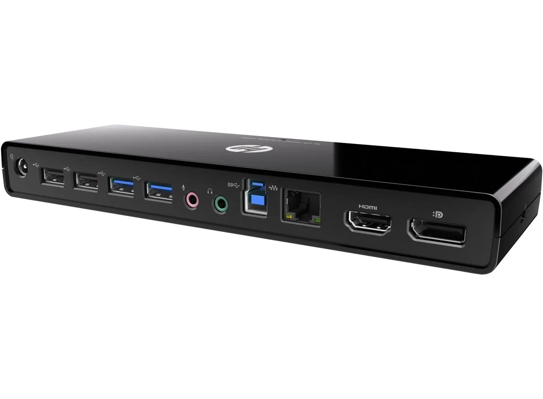 HP Universal USB 3.0 3005pr Port Replicator Docking Station With Power Adaptor - Refurbished, A- Grade Peripheral HP