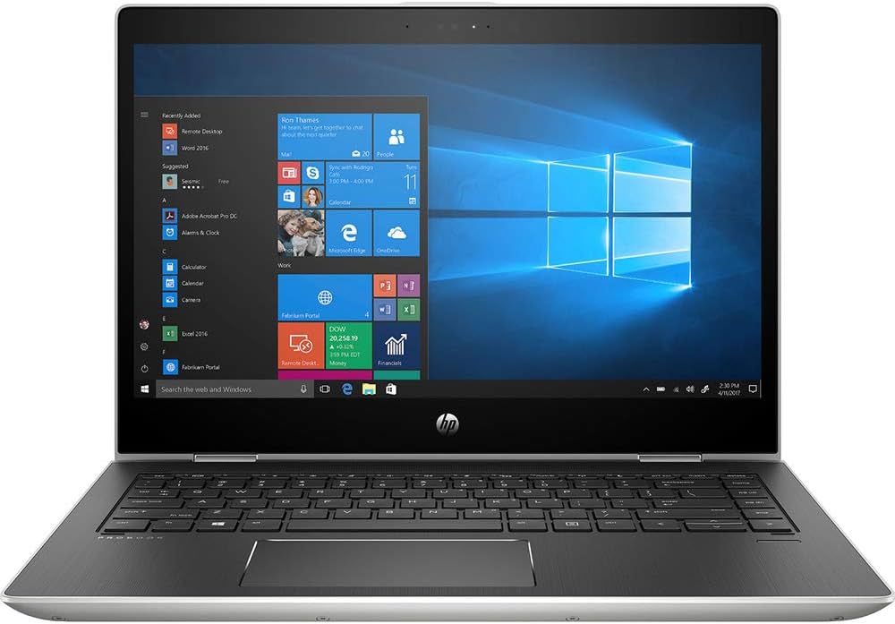 HP ProBook x360 440 G1 – Business and Everyday 14 Inch Convertible Laptop, Intel Core i5‑8250U, 8GB RAM, 256GB SSD, Windows 11 – Refurbished Excellent Condition Laptop HP