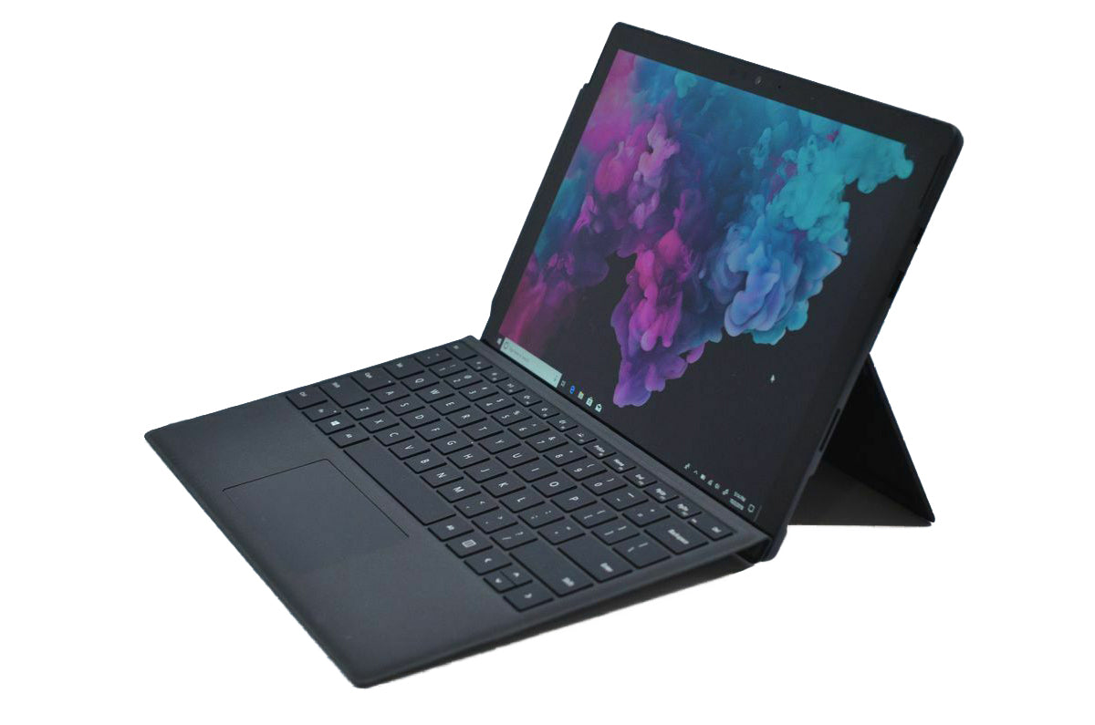 Black Microsoft Surface Pro 6 W/ Keyboard, i5-8250u, 8GB, 256GB SSD, Windows 11 - Refurbished Good Condition