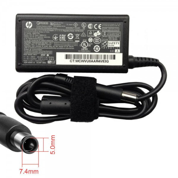 Original HP Power Adapter 45W – 7.4mm x 5.0mm, 19.5V 2.31A – Brand New Laptop Charger HP