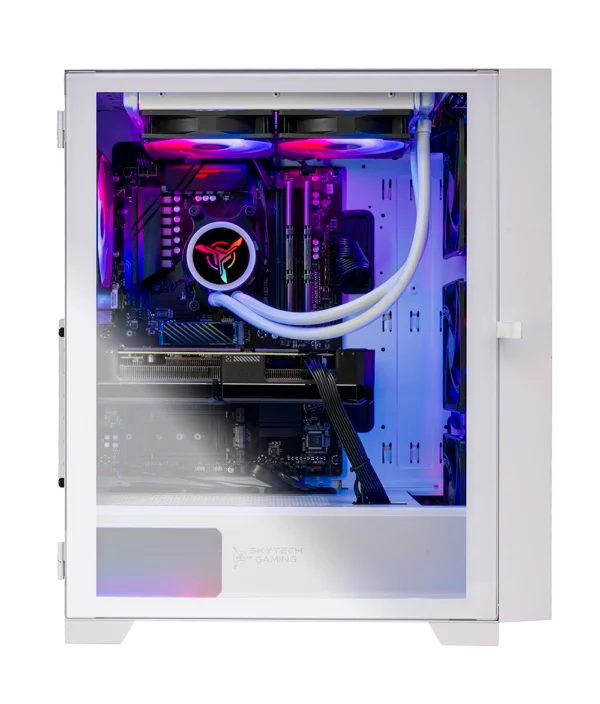 Sif’s Radiance Gaming PC – NVIDIA RTX 5060, AMD Ryzen 7 5700X3D, 32GB DDR4, 1TB NVMe SSD, Windows 11 – Custom Built Brand New Gaming PC Regen Computers