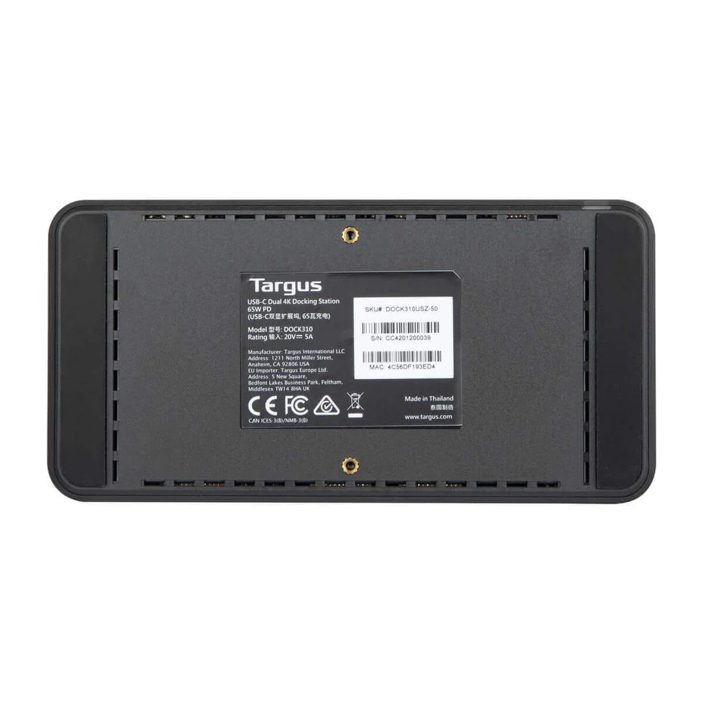 Targus USB-C Dual 4K Docking Station (DOCK310) – Professional Multi-Monitor Dock | Refurbished Excellent Condition Peripheral Targus