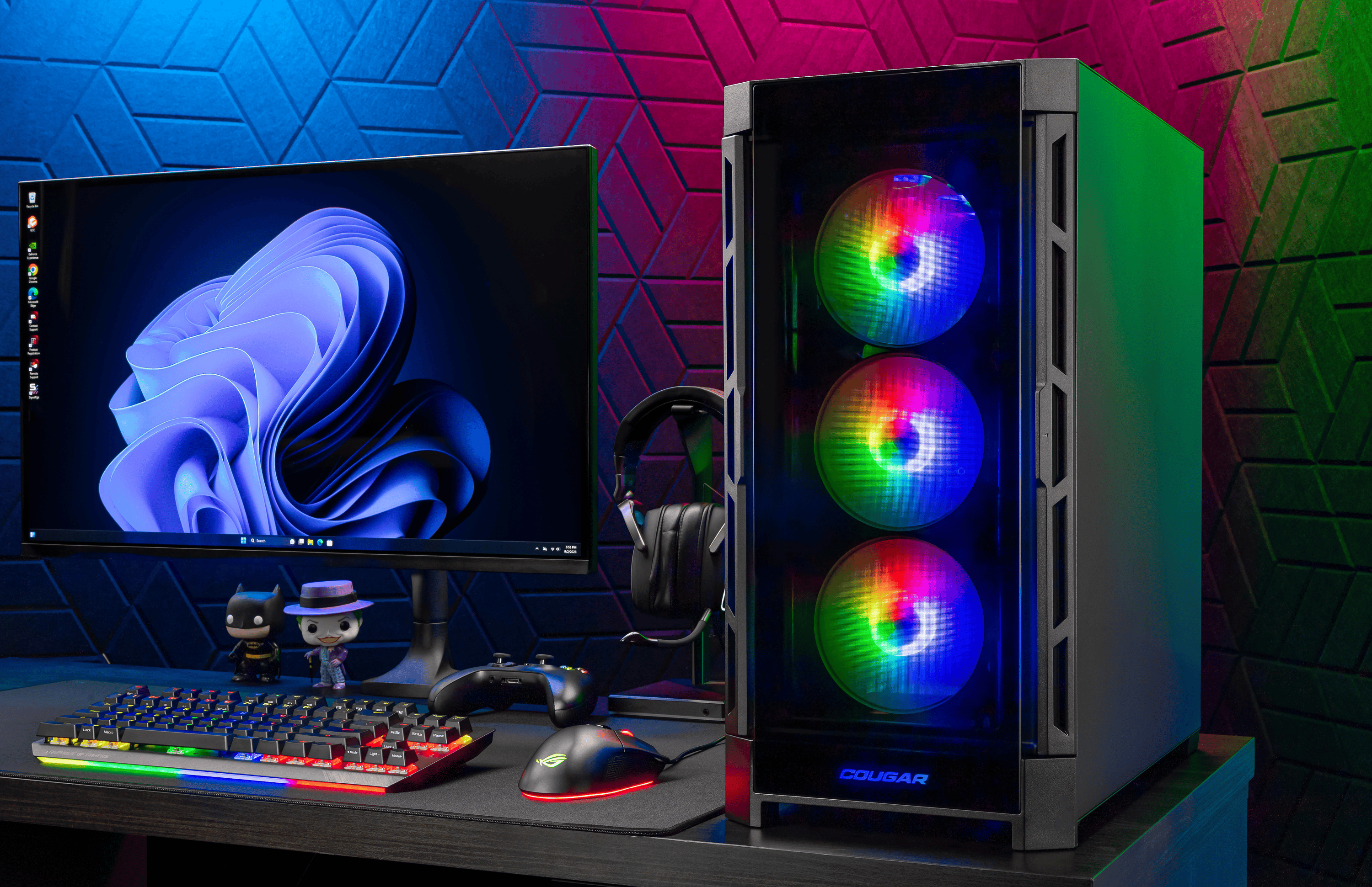 Thor’s Thunderstrike Gaming PC – NVIDIA RTX 5080, AMD Ryzen 9 9800X3D, 64GB DDR5, 4TB NVMe SSD, Windows 11 – Custom Built Brand New Gaming PC Regen Computers