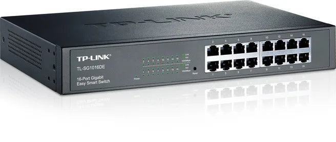 TP-LINK (TL-SG1016DE) 16 Port Gigabit Easy Smart Switch - Refurbished Excellent Condition Peripheral TP-Link   