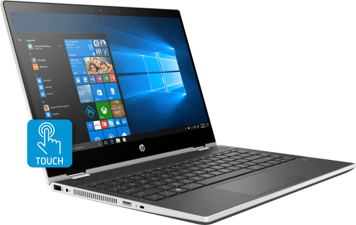 HP X360 14-CD1055CL – Student Laptop, Intel Core i5-8265U, 8GB RAM, 256GB SSD, Windows 11 – Refurbished Excellent Condition