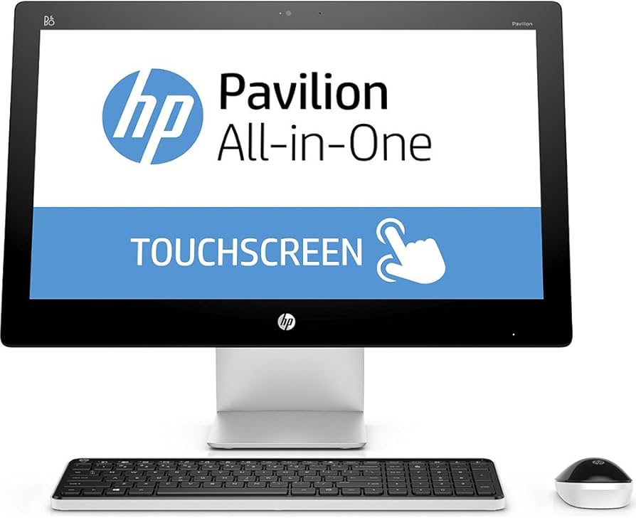 HP Pavilion 23‑q102a – Everyday 23 Inch Touchscreen All‑in‑One PC, Intel Core i5‑6400T, 8GB RAM, 256GB SSD, Windows 11 – Refurbished Good Condition