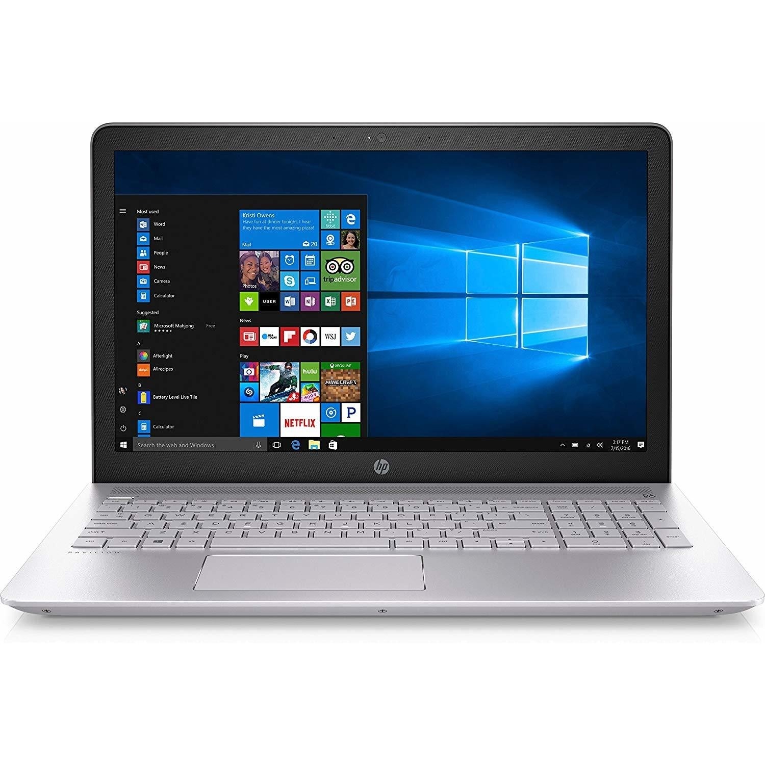 HP Pavilion 15‑CC546TX – Business and Everyday 15.6 Inch Touchscreen Laptop, Intel Core i7‑7500U, 8GB RAM, 256GB SSD, Windows 11 – Refurbished Excellent Condition