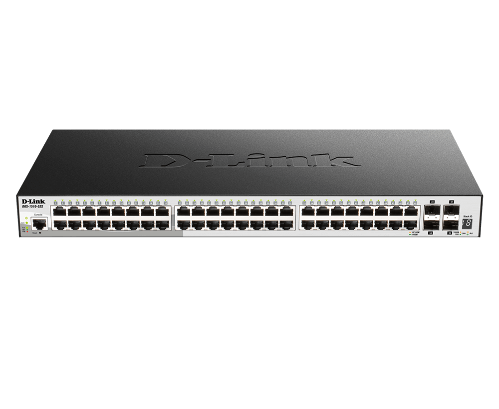 D-Link DGS-1510-52 Managed Gigabit Switch, 52-Port, Layer 3 – Refurbished Excellent Condition