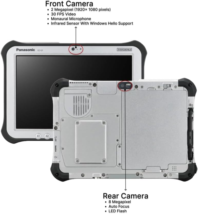 Panasonic Toughpad FZ-G1 – Rugged 10.1” Tablet, Intel Core i5-4310U, 8GB RAM, 128GB SSD, Windows 10 – Refurbished Good Condition Laptop Panasonic