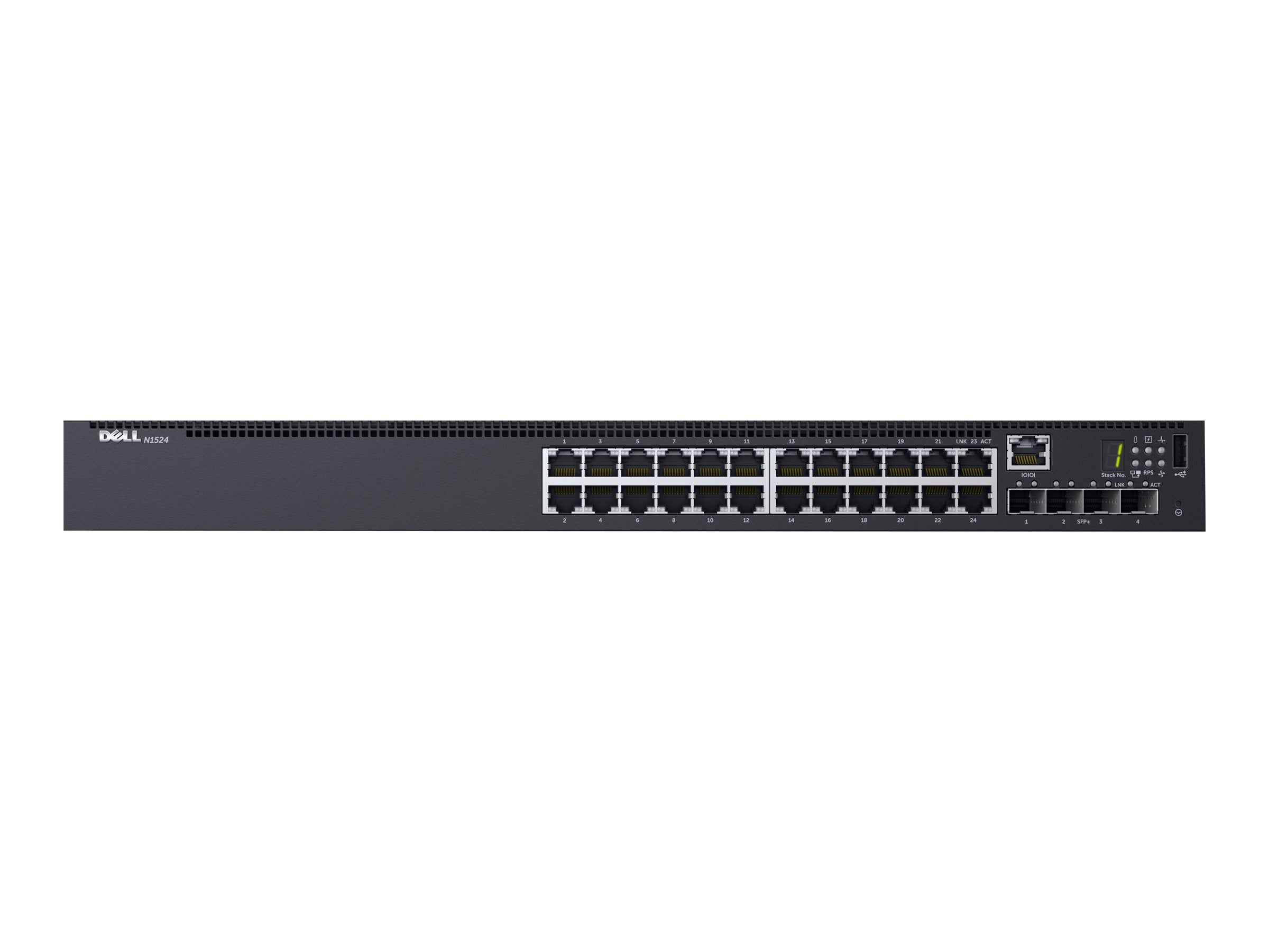 Dell PowerSwitch N1524 Managed Switch 24 x 1GbE Ports + 4x10GbE SFP+ Ports - Refurbished Excellent Condition Peripheral Dell   