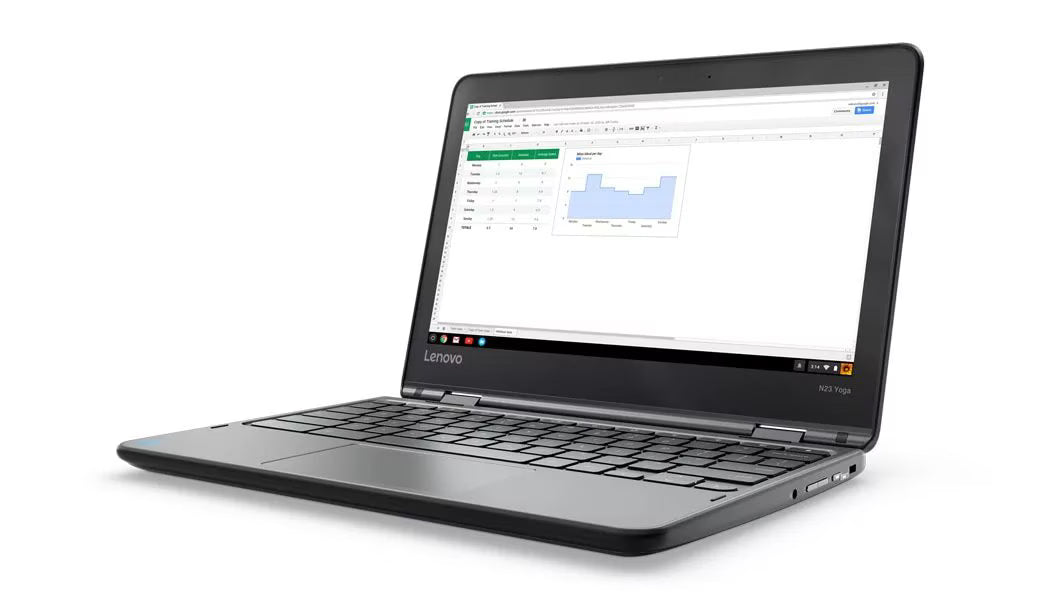 Lenovo N23 Yoga (81H0) – Student and Everyday 11.6 Inch Convertible Chromebook, MediaTek MTK8173C, 4GB RAM, 32GB eMMC, ChromeOS – Refurbished Good Condition
