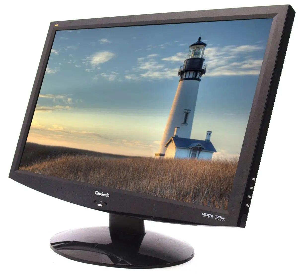 ViewSonic VX2433WM – Everyday 24 Inch Monitor, Full HD Display, VGA / DVI / HDMI Connectivity – Refurbished Good Condition Monitor Viewsonic